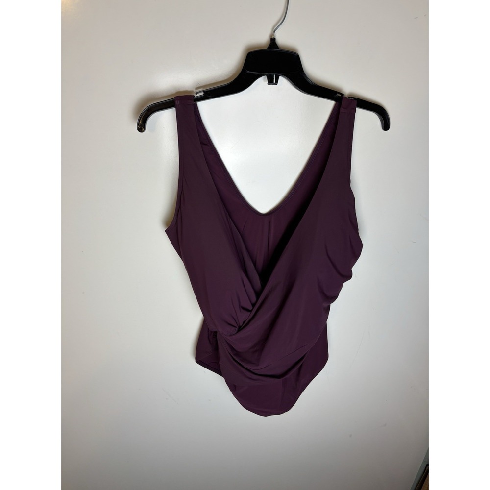 L.L. Bean Size 24W Plus Shaping Crossover Tank Swim Suit
